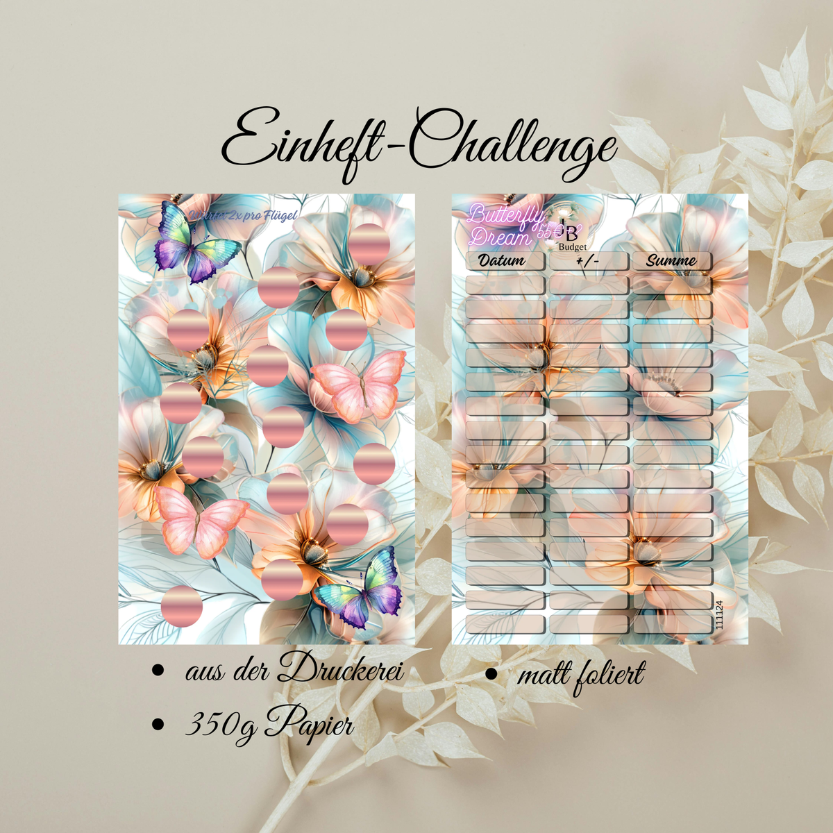 Butterfly Einheft-Challenge