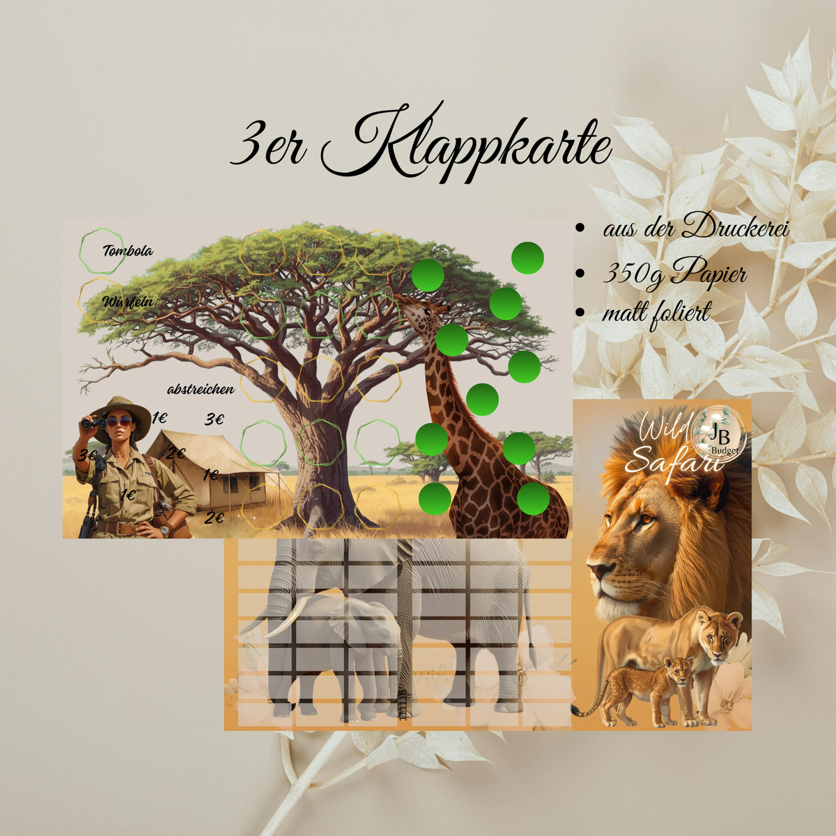Wild Safari Klappkarte