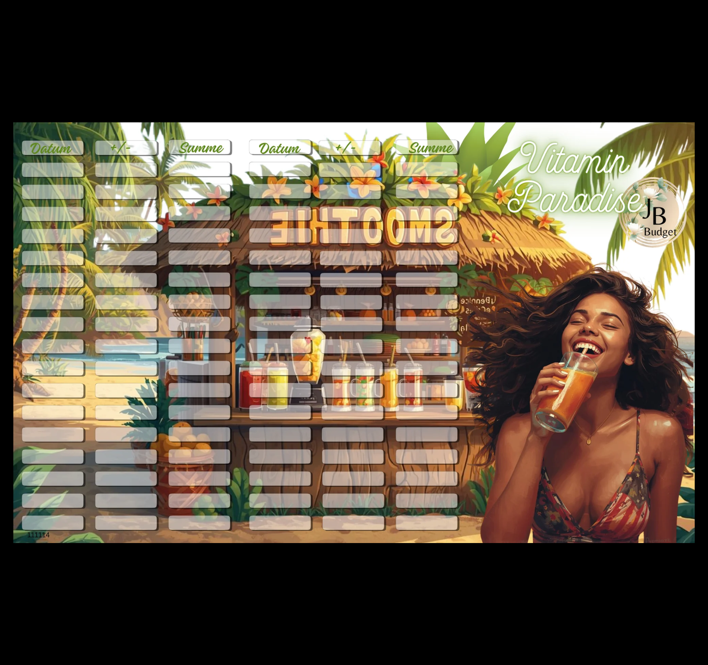 Vitamin Paradise 3er Klappkarte