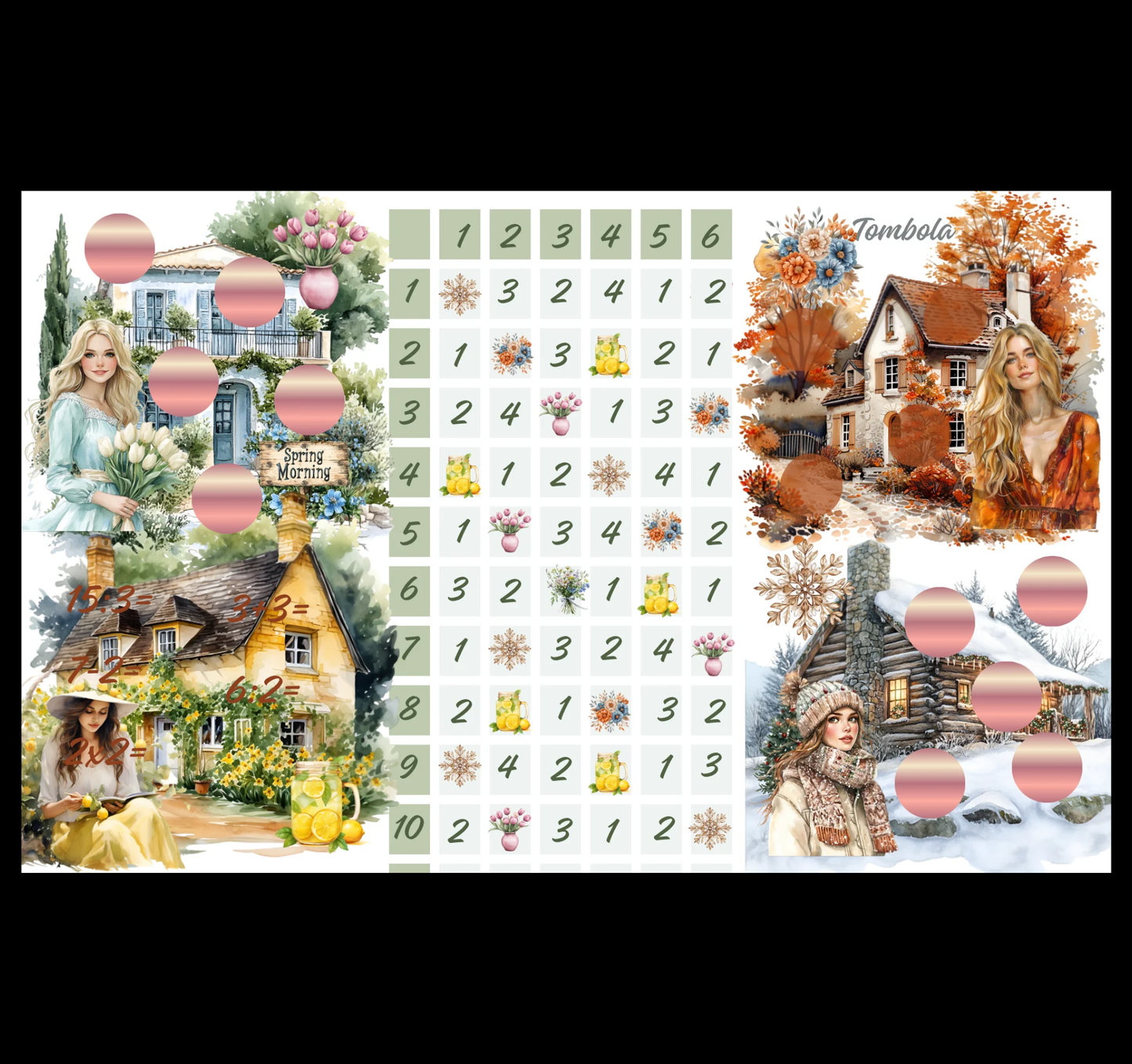 The Four Seasons Klappkarte