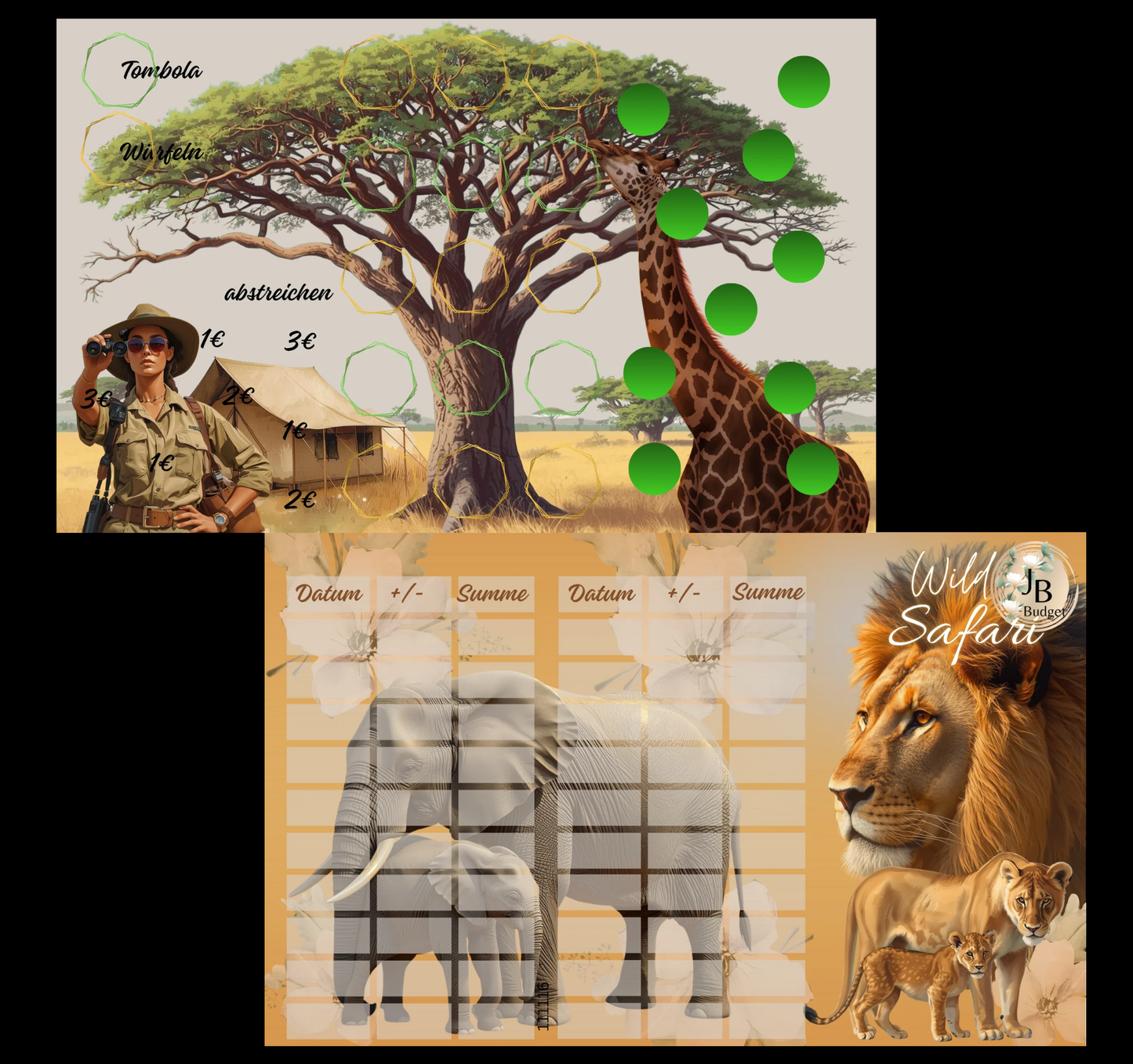 Wild Safari Klappkarte