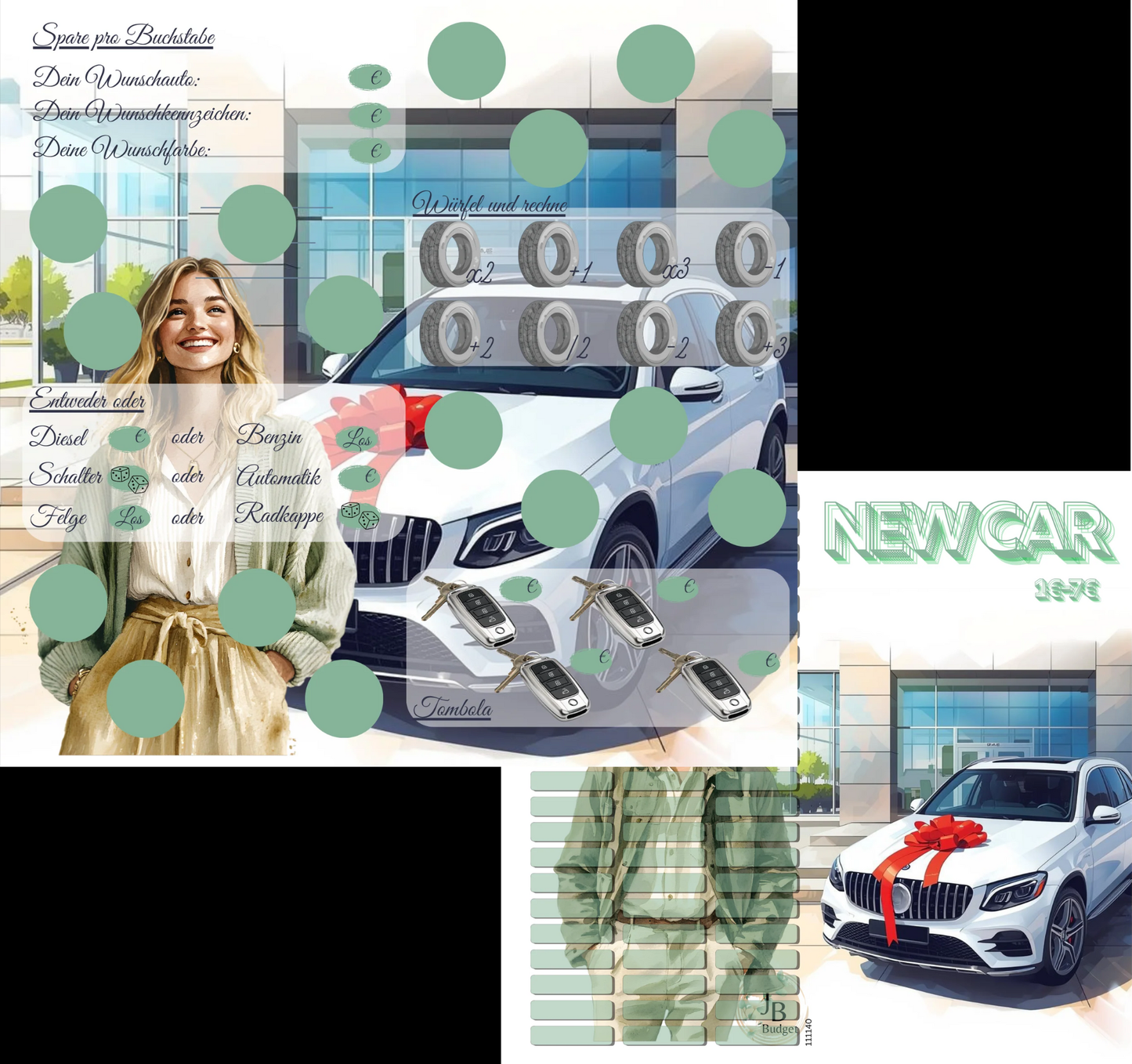 New Car 2er Klappkarte