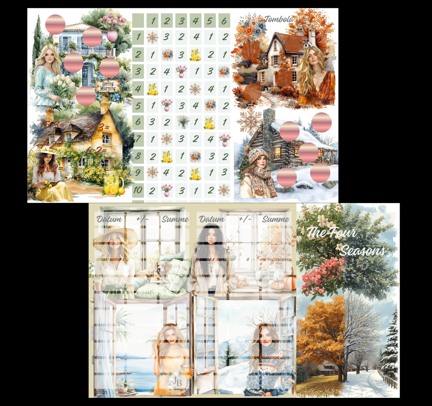 The Four Seasons Klappkarte