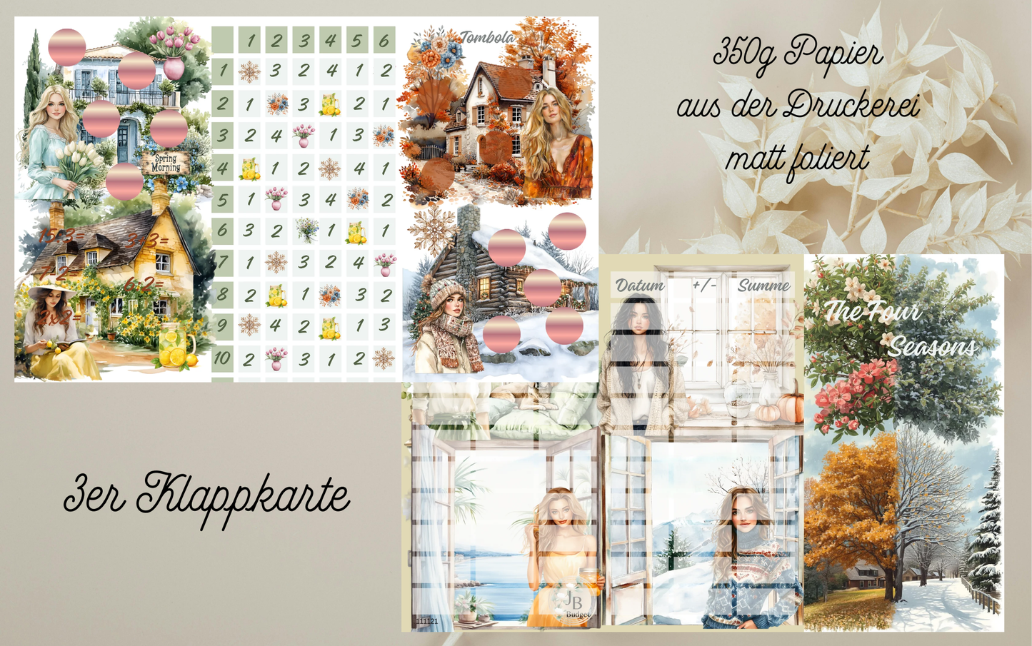 The Four Seasons Klappkarte