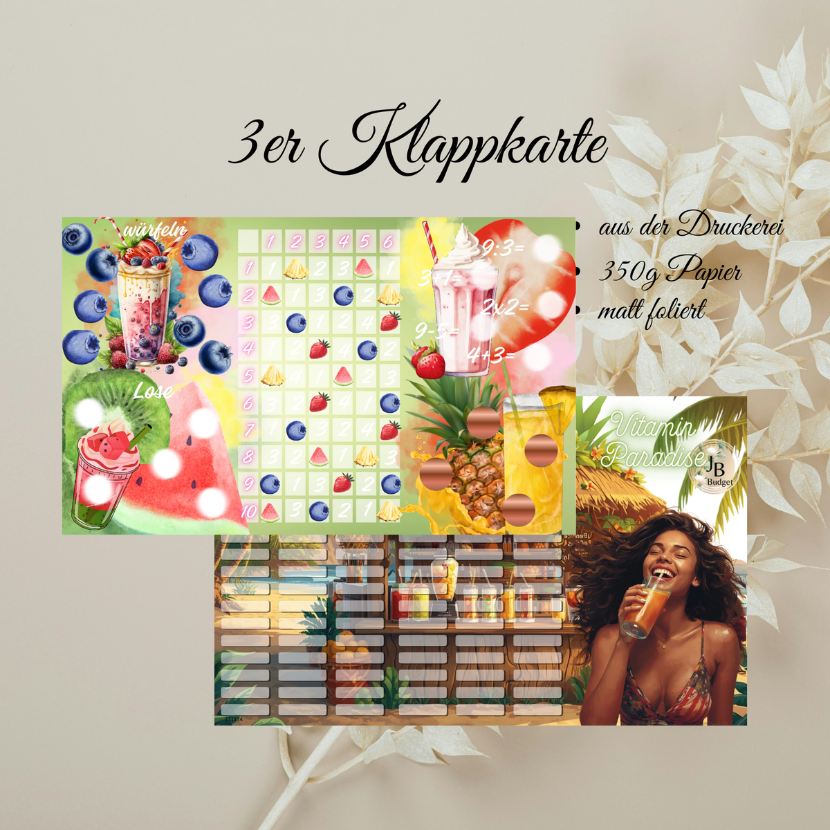 Vitamin Paradise 3er Klappkarte B-Ware