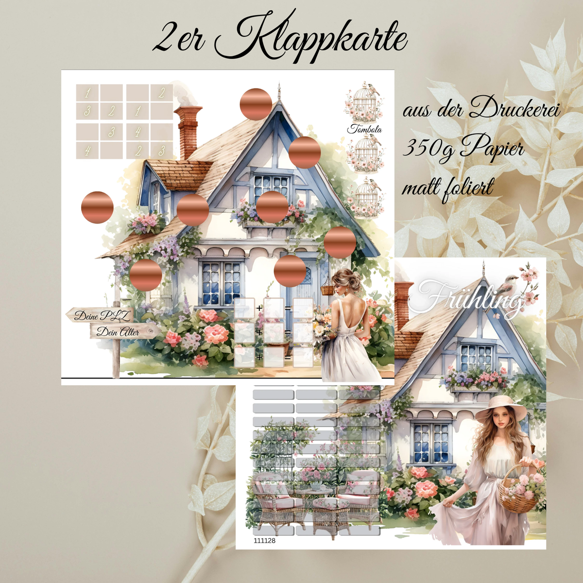 Frühling 2er Klappkarte
