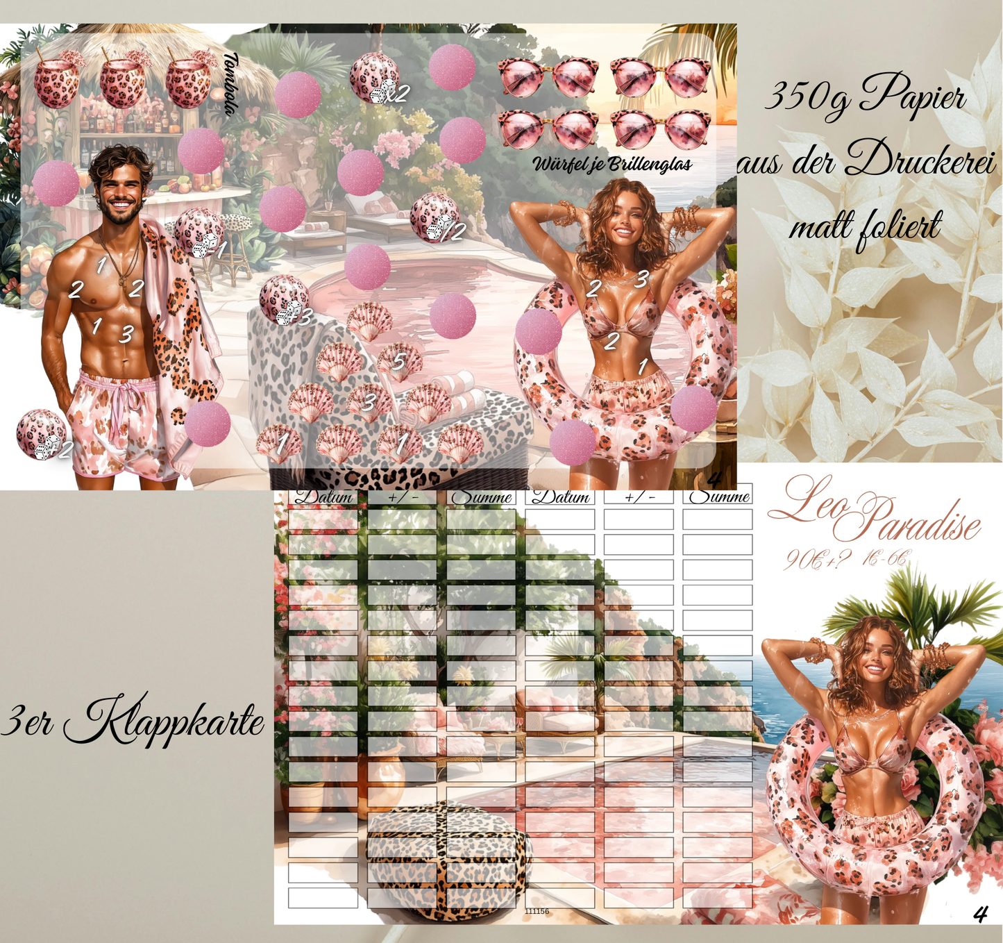Leo Paradise Sparchallenge 3er Klappkarte (B-Ware)