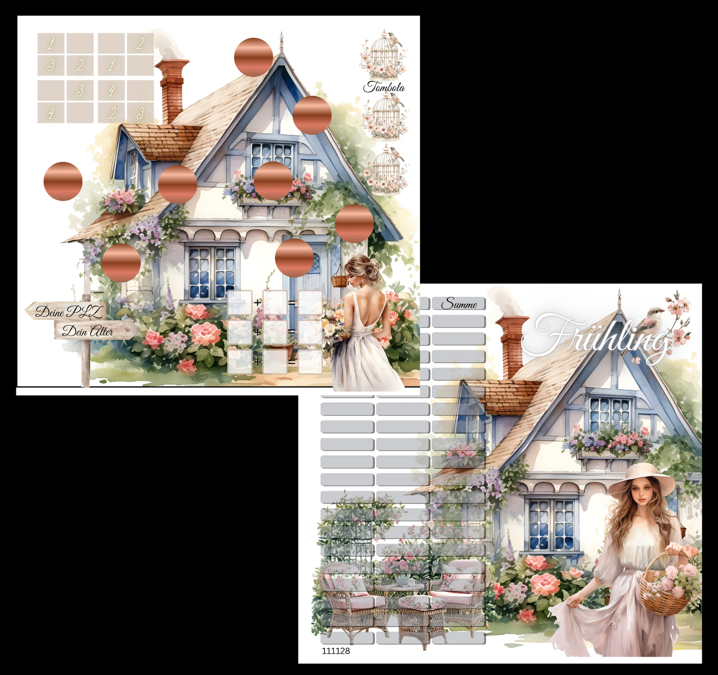 Frühling 2er Klappkarte