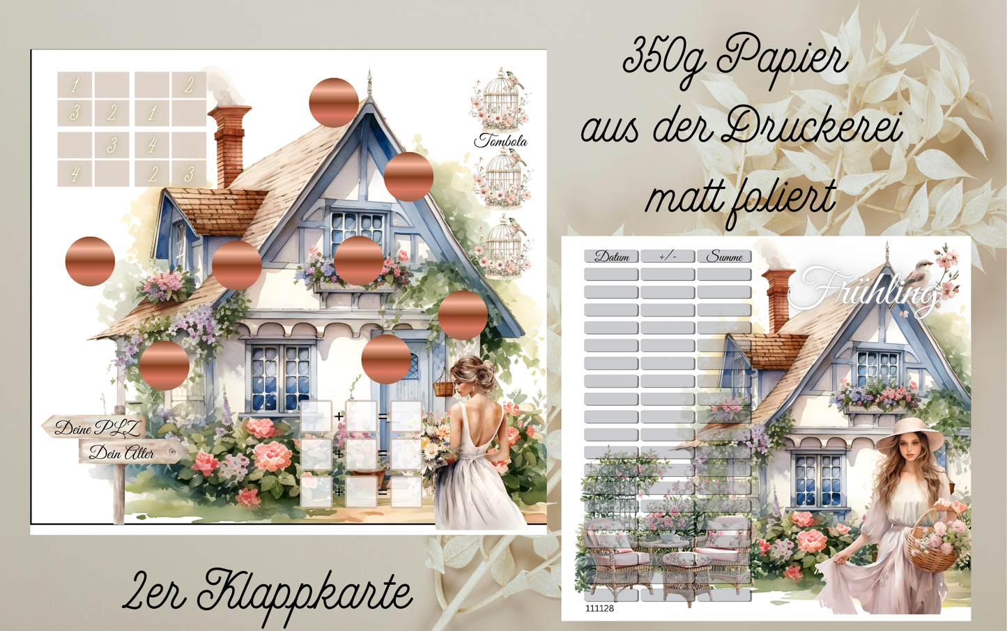 Frühling 2er Klappkarte