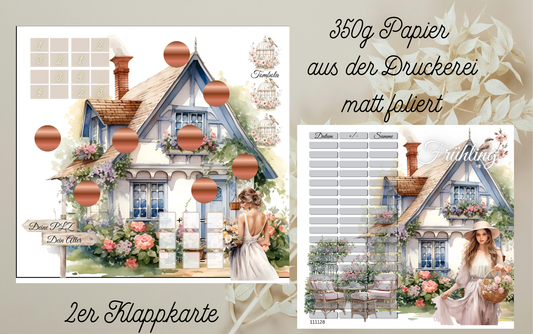 Frühling 2er Klappkarte