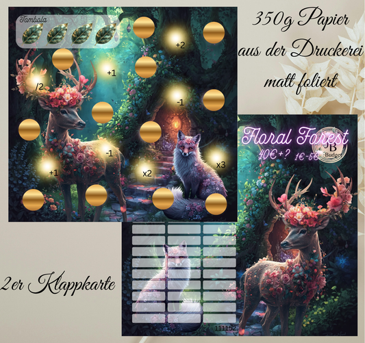 Floral Forest Sparchallenge 2er Klappkarte