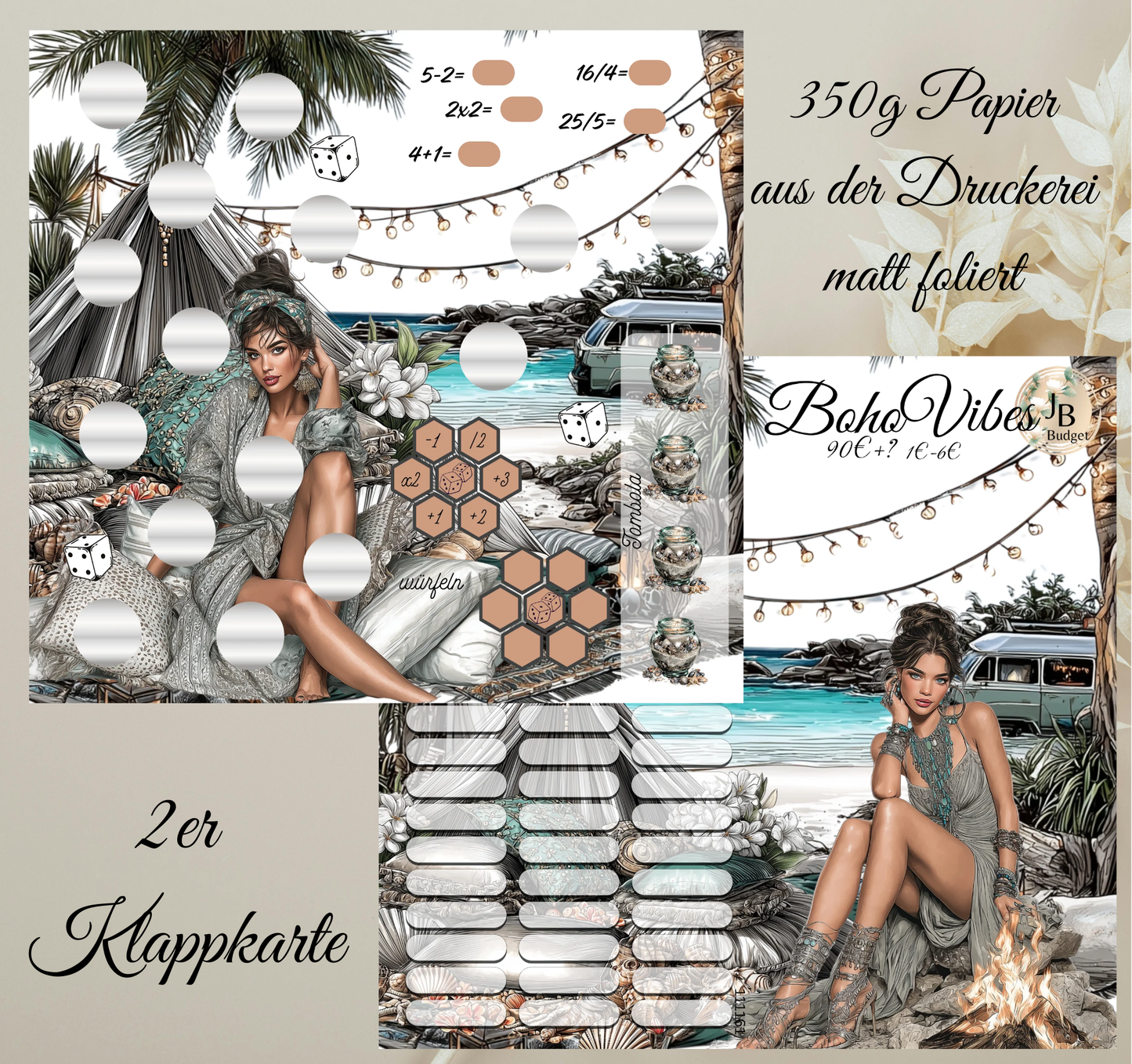 Boho Vibes 2er Klappkarte Sparchallenge