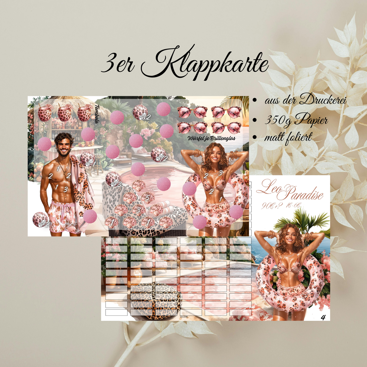Leo Paradise Sparchallenge 3er Klappkarte (B-Ware)