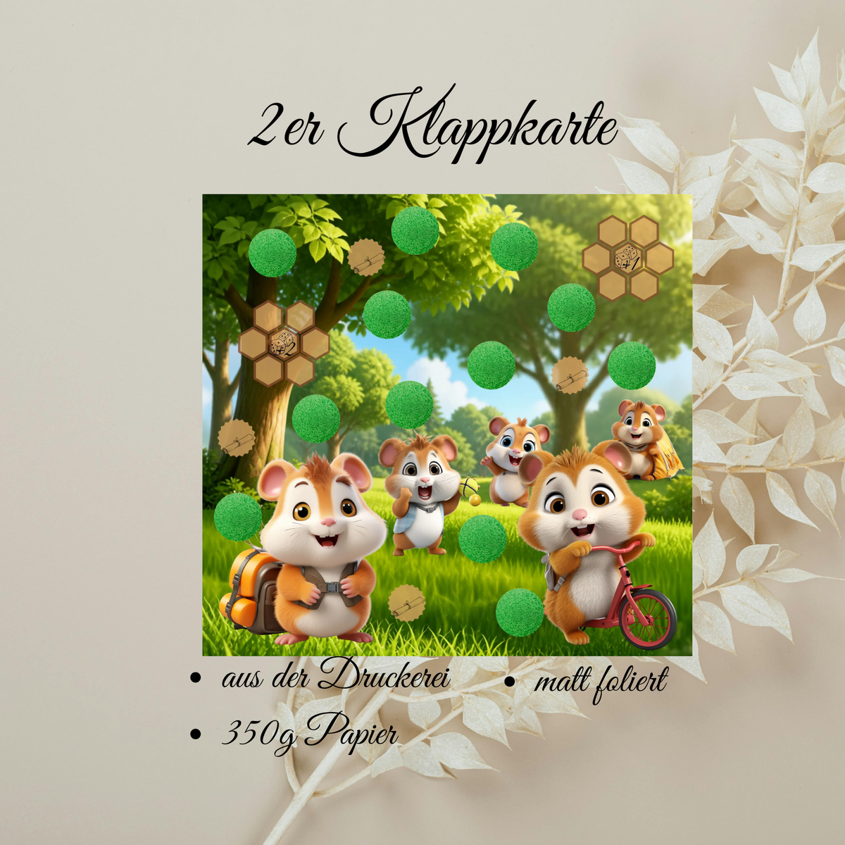 Fluffies on Tour 2er Klappkarte