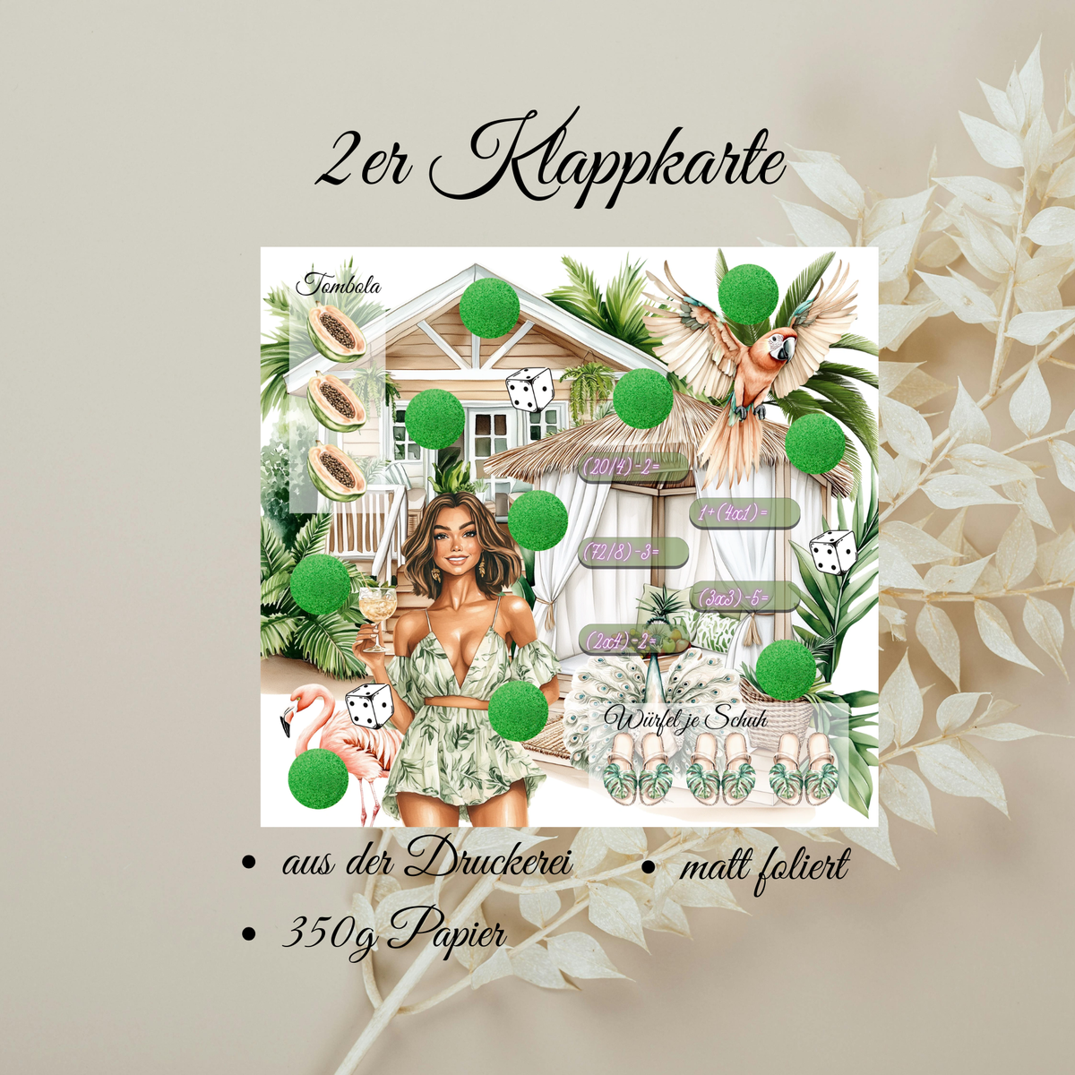 Sparchallenge Tropical Siesta 2er Klappkarte