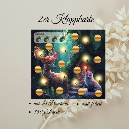Floral Forest Sparchallenge 2er Klappkarte