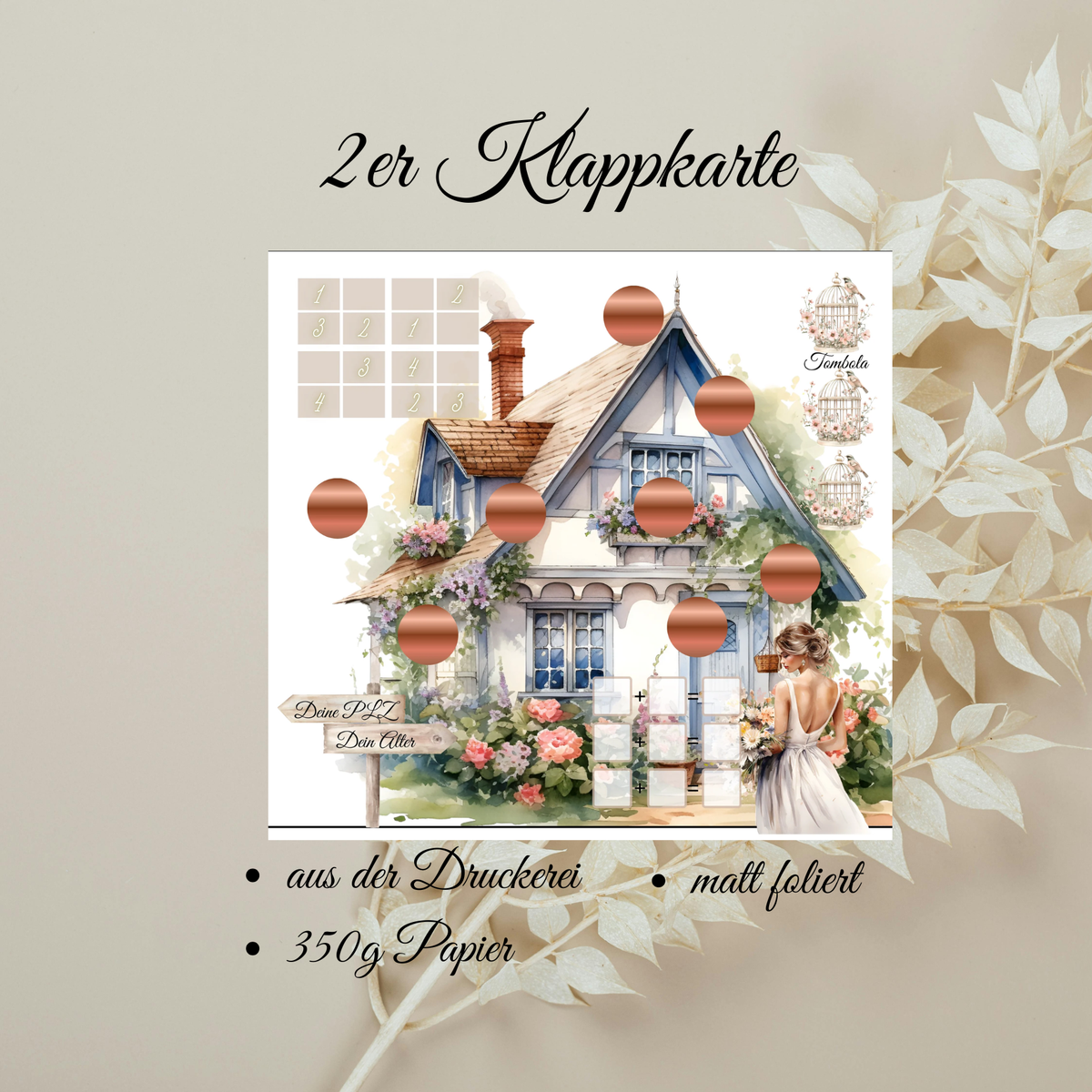 Frühling 2er Klappkarte