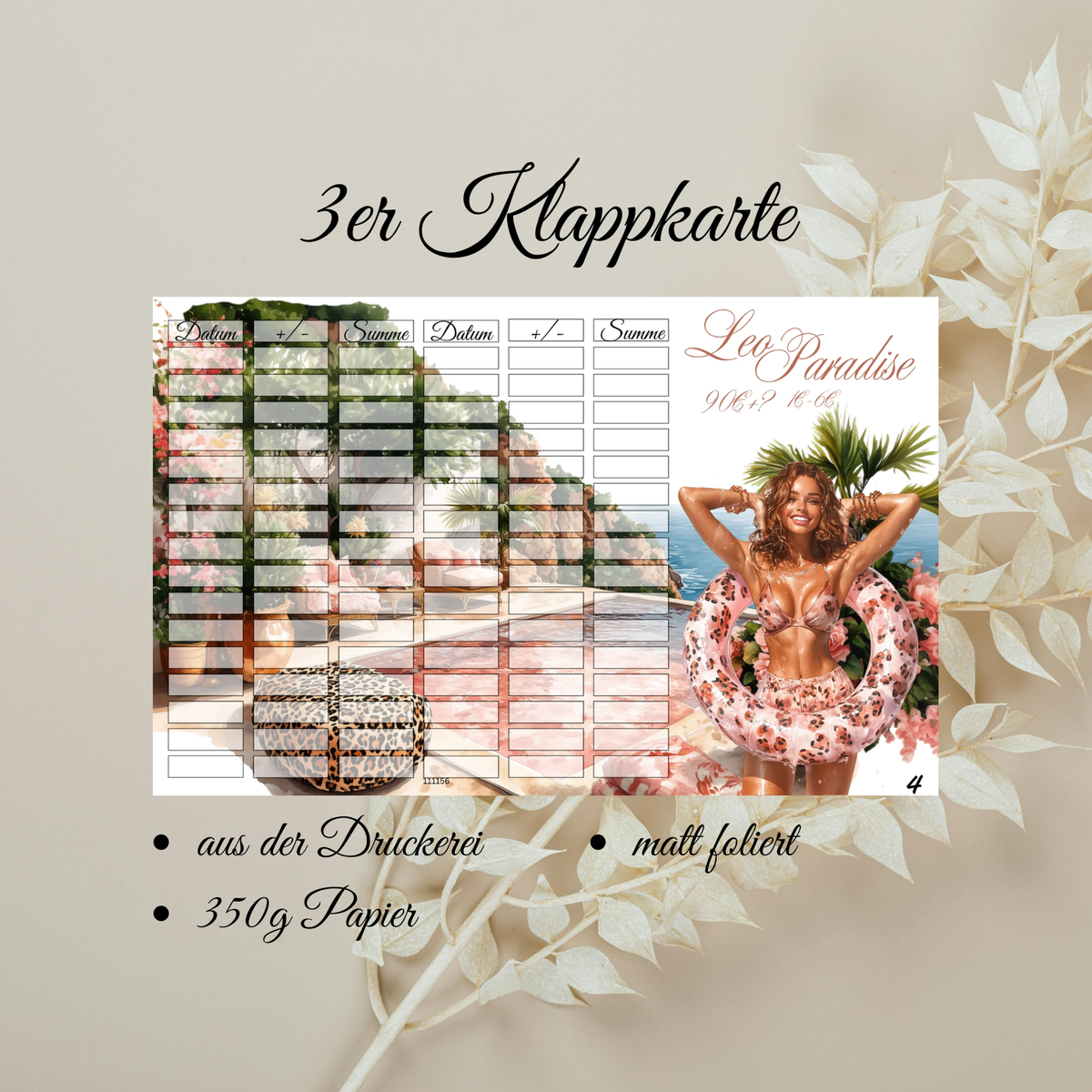 Leo Paradise Sparchallenge 3er Klappkarte (B-Ware)