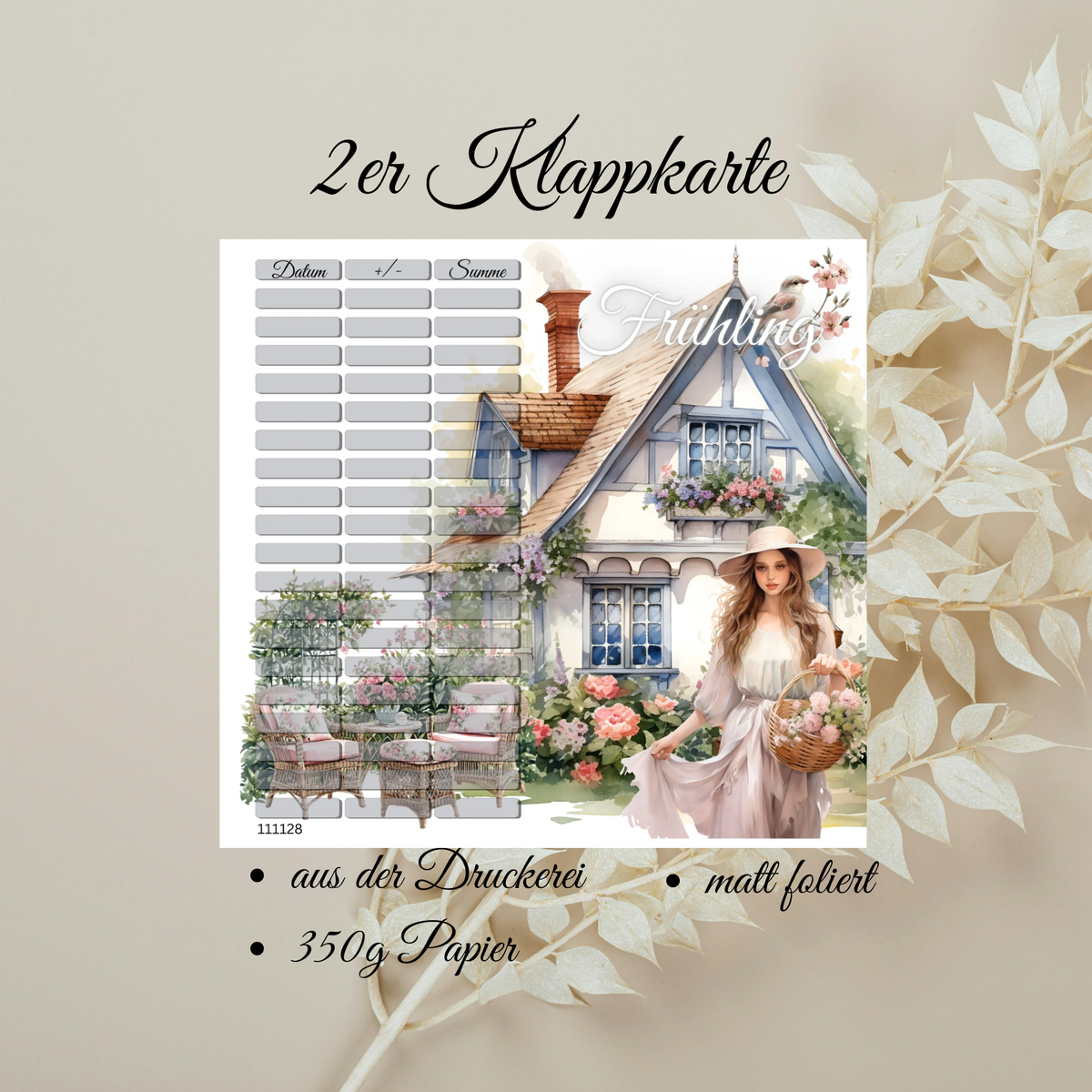 Frühling 2er Klappkarte