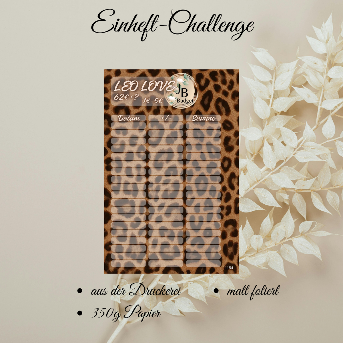 Leo Love Einheftchallenge