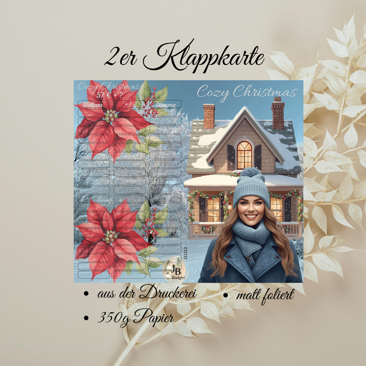 Cozy Christmas 2er Klappkarte